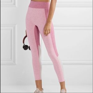 We Over Me pink sunrise color block leggings